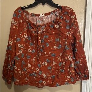 Floral Rust Women's Top